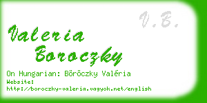 valeria boroczky business card